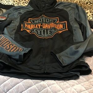 Harley Davidson riding gear, heavy duty mesh zip up jacket